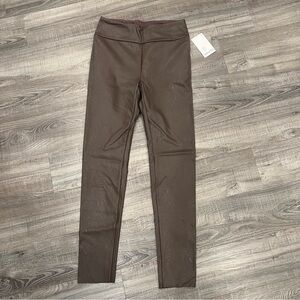 Splendid faux leather chocolate brown leggings